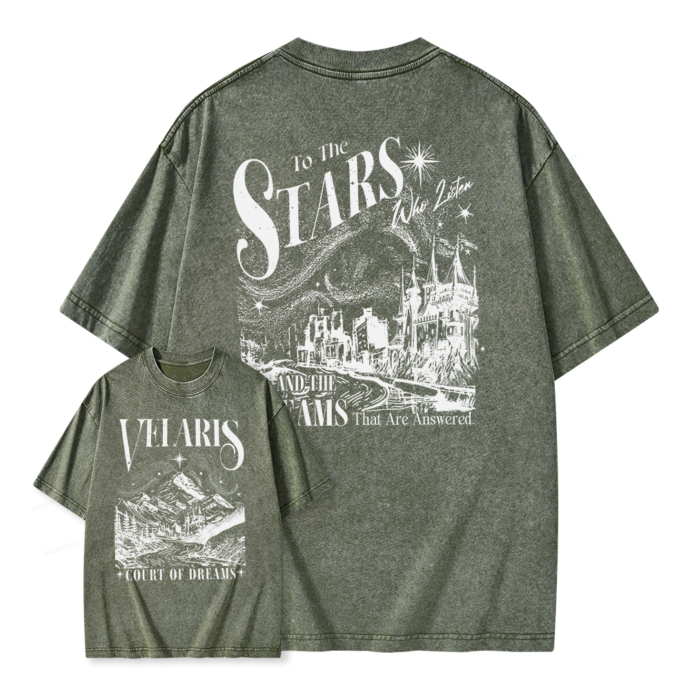 Pagewings Velaris City Of Starlight Unisex Washed T-shirt