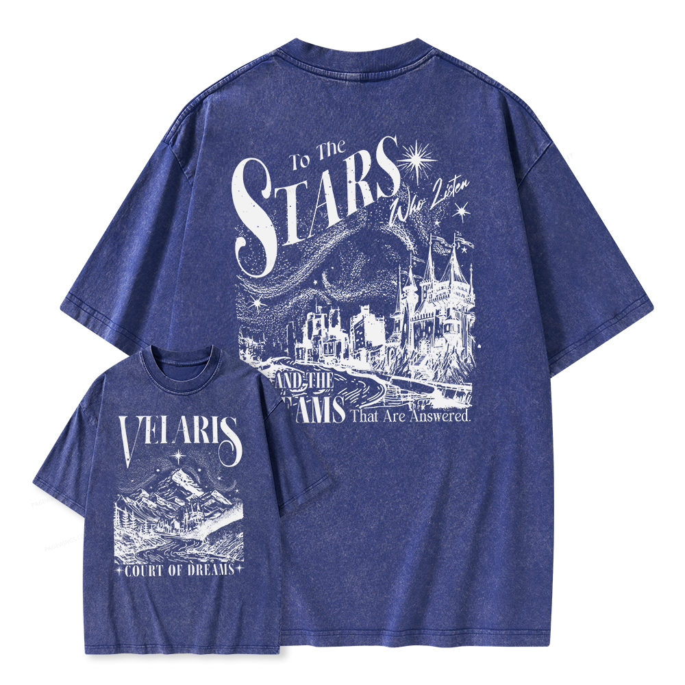 Pagewings  Velaris City Of Starlight Unisex Washed T-shirt