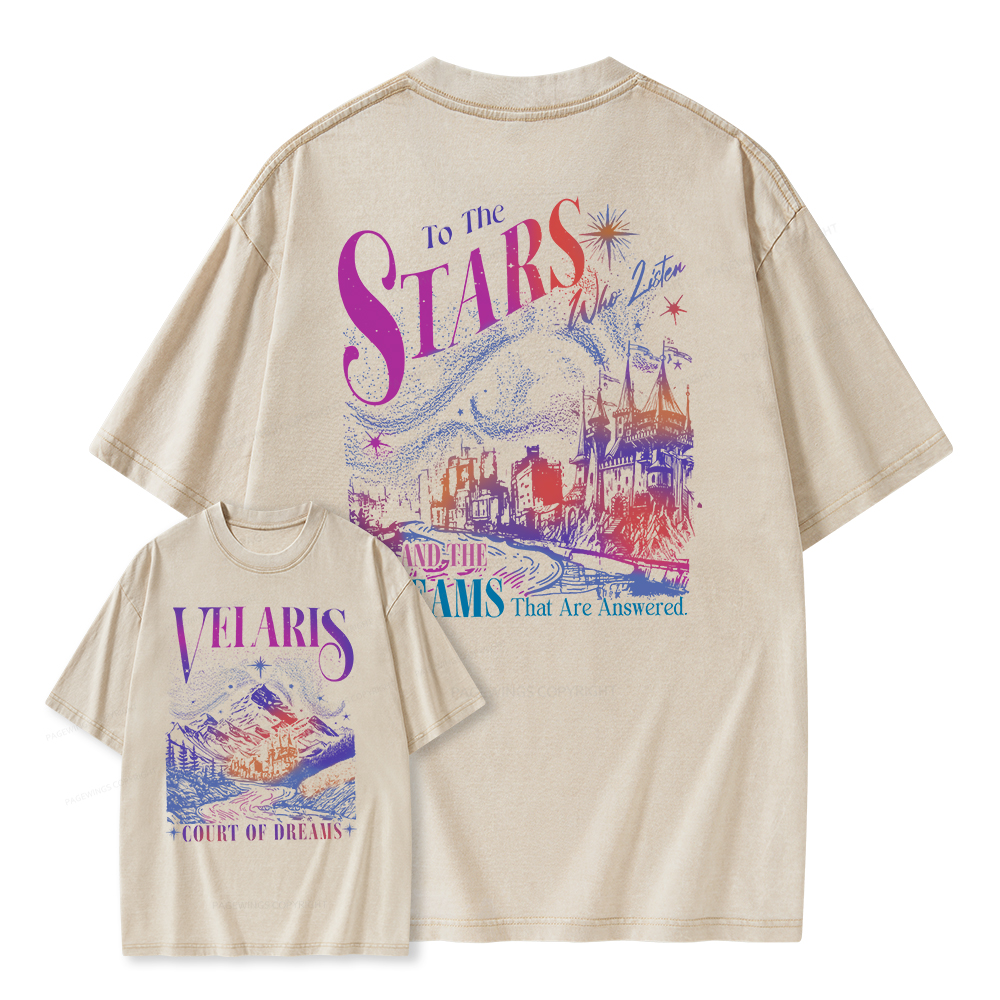 Pagewings  Velaris City Of Starlight Unisex Washed T-shirt