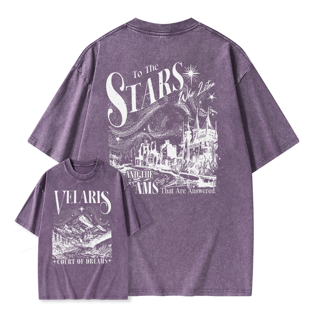 Pagewings  Velaris City Of Starlight Unisex Washed T-shirt