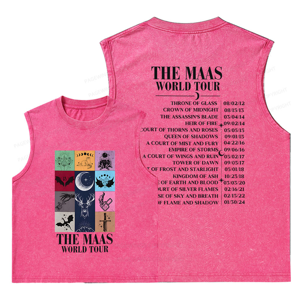 Pagewings World Tour Unisex Washed Tank Top