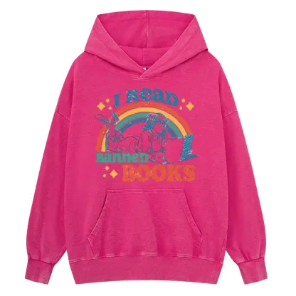 Pagewings I Read Banned Books Unisex Washed Hoodie