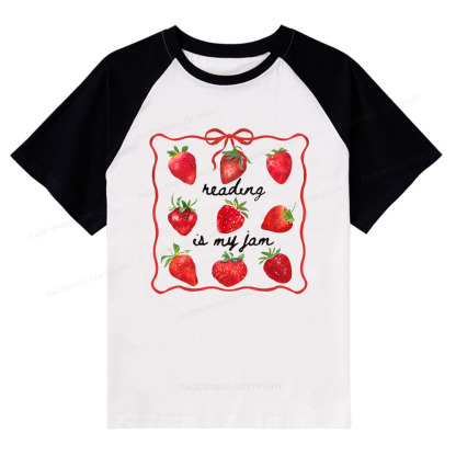 Pagewings  Reading Is My Jam Raglan T-shirt
