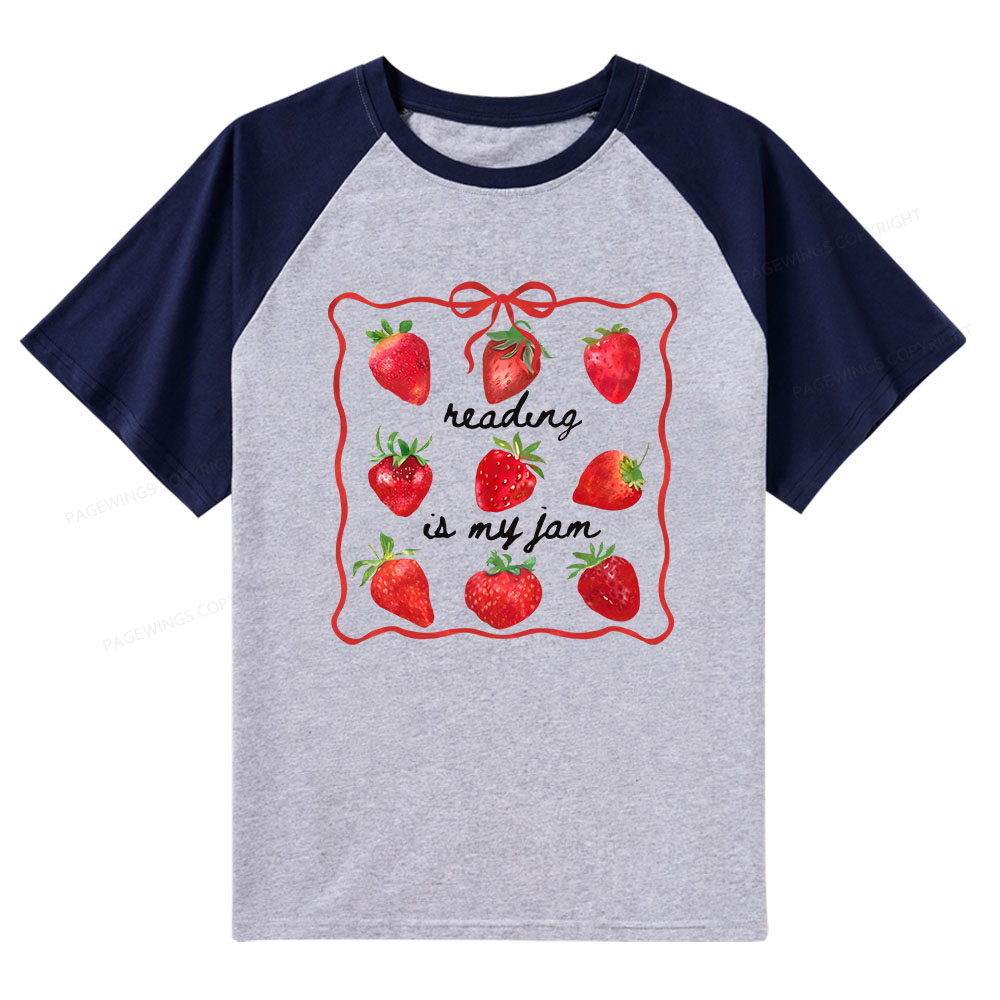 Pagewings  Reading Is My Jam Raglan T-shirt