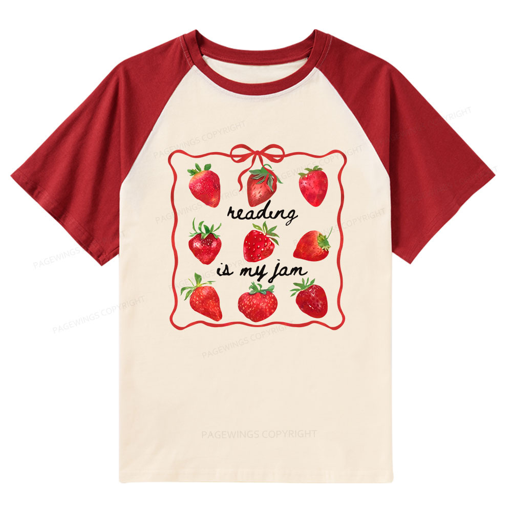 Pagewings  Reading Is My Jam Raglan T-shirt