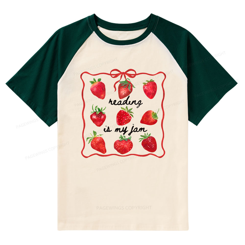 Pagewings  Reading Is My Jam Raglan T-shirt
