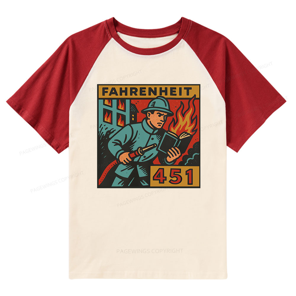 Pagewings Literature 451 Raglan T-shirt