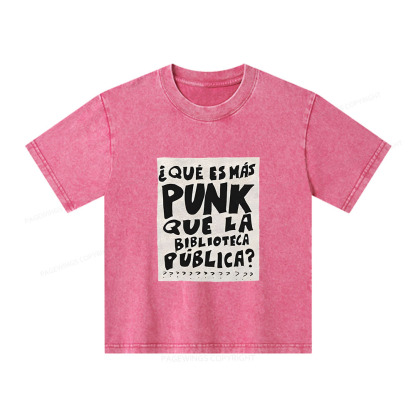 Pagewings What's More Punk Than The Public Library Unisex Kids Washed T-shirt