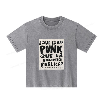 Pagewings What's More Punk Than The Public Library Unisex Kids Washed T-shirt