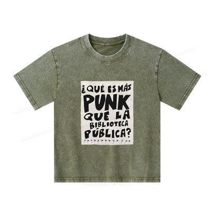 Pagewings What's More Punk Than The Public Library Unisex Kids Washed T-shirt