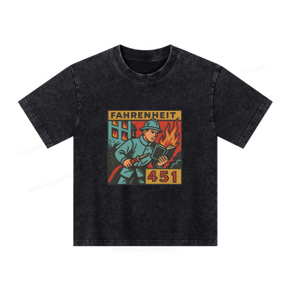 Pagewings Literature 451 Unisex Kids Washed T-shirt