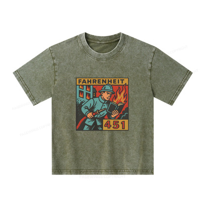 Pagewings Literature 451 Unisex Kids Washed T-shirt