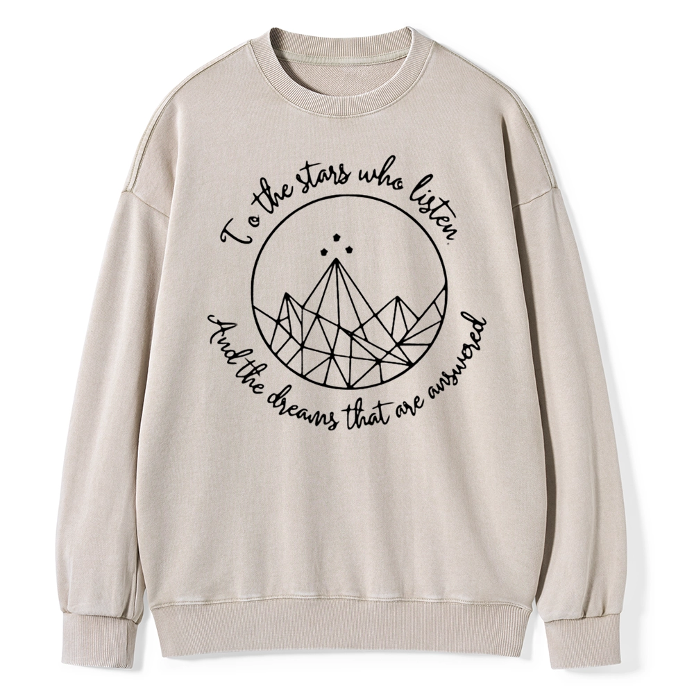 Pagewings To The Stars Who Listen Unisex Washed Sweatshirt