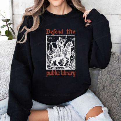 Pagewings Defend the Public Library Unisex Classic Sweatshirt