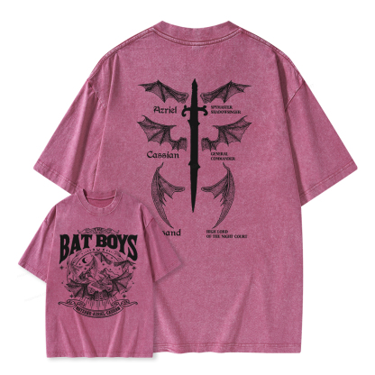 Pagewings Bat Boys Unisex Washed T-shirt