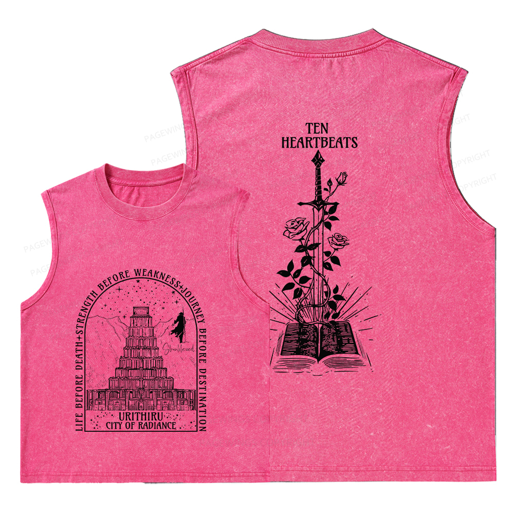 Pagewings Life Before Death Strength Before Weakness Unisex Washed Tank Top