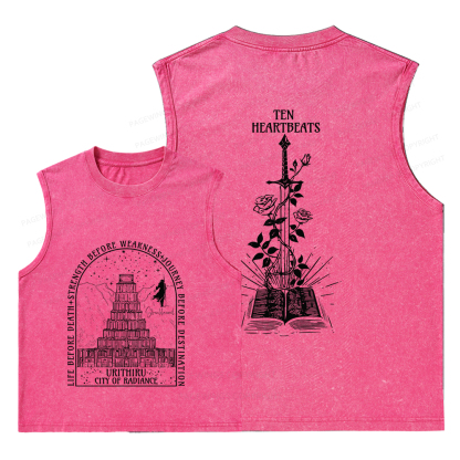 Pagewings Life Before Death Strength Before Weakness Unisex Washed Tank Top