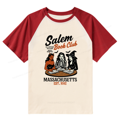 Pagewings Salem Book Club Raglan T-shirt