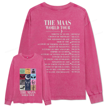 Pagewings World Tour Unisex Washed Long Sleeve T-shirt