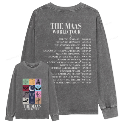 Pagewings World Tour Unisex Washed Long Sleeve T-shirt