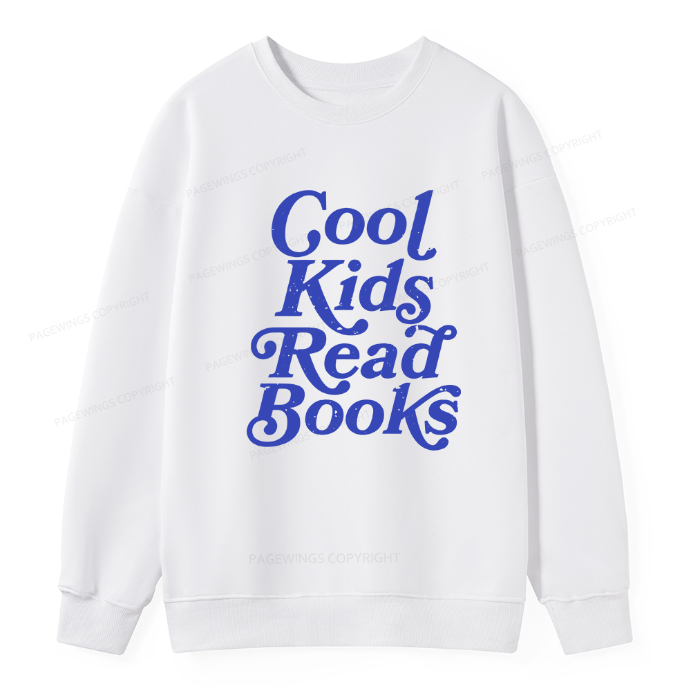 Pagewings Cool Kids Read Books Unisex Classic Sweatshirt
