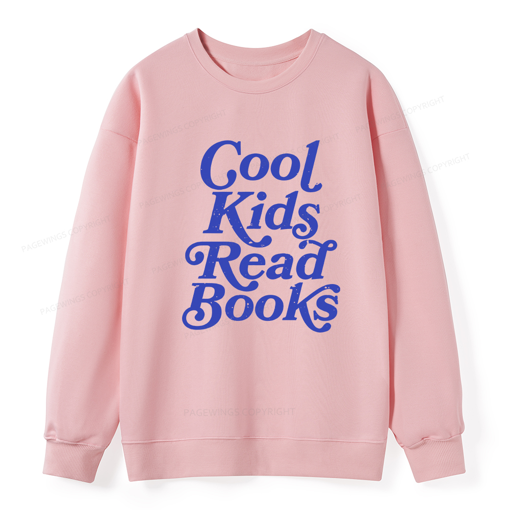 Pagewings Cool Kids Read Books Unisex Classic Sweatshirt