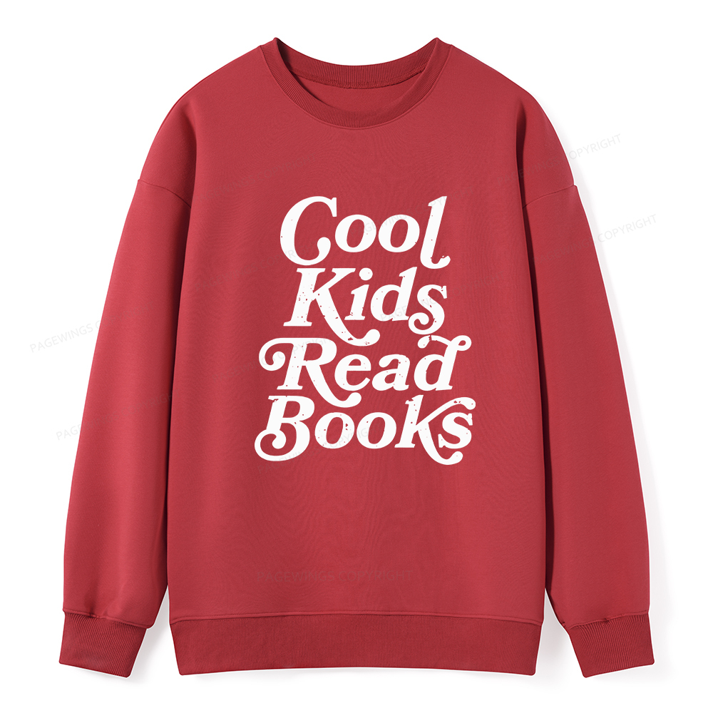 Pagewings Cool Kids Read Books Unisex Classic Sweatshirt