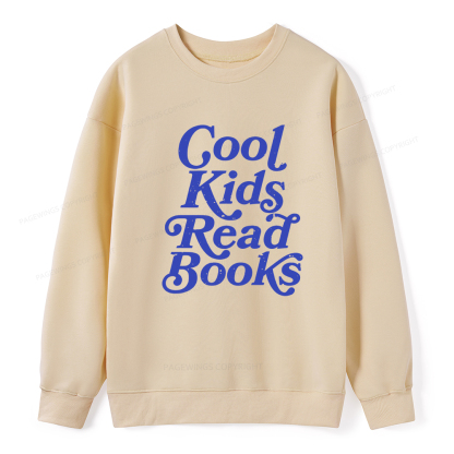 Pagewings Cool Kids Read Books Unisex Classic Sweatshirt