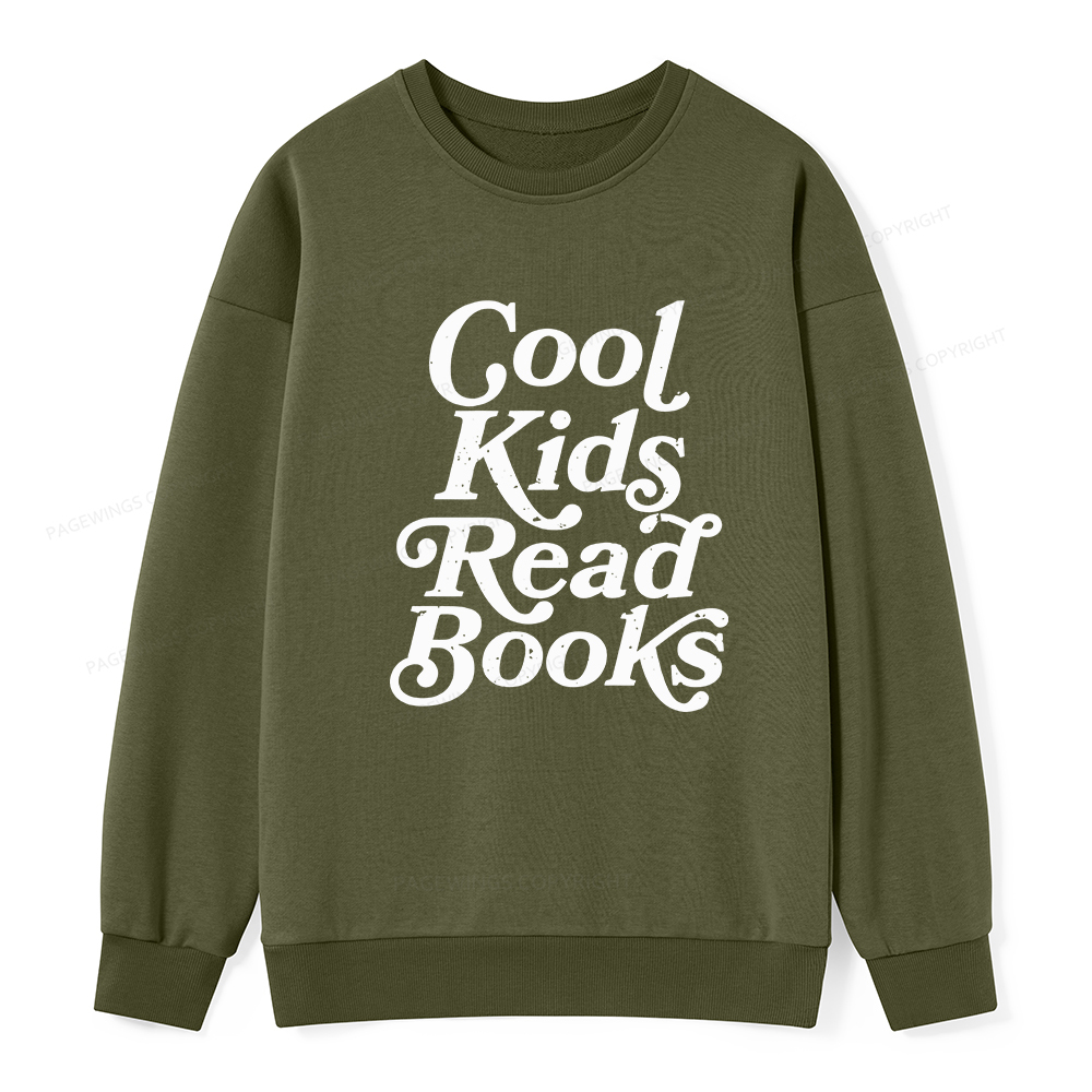 Pagewings Cool Kids Read Books Unisex Classic Sweatshirt