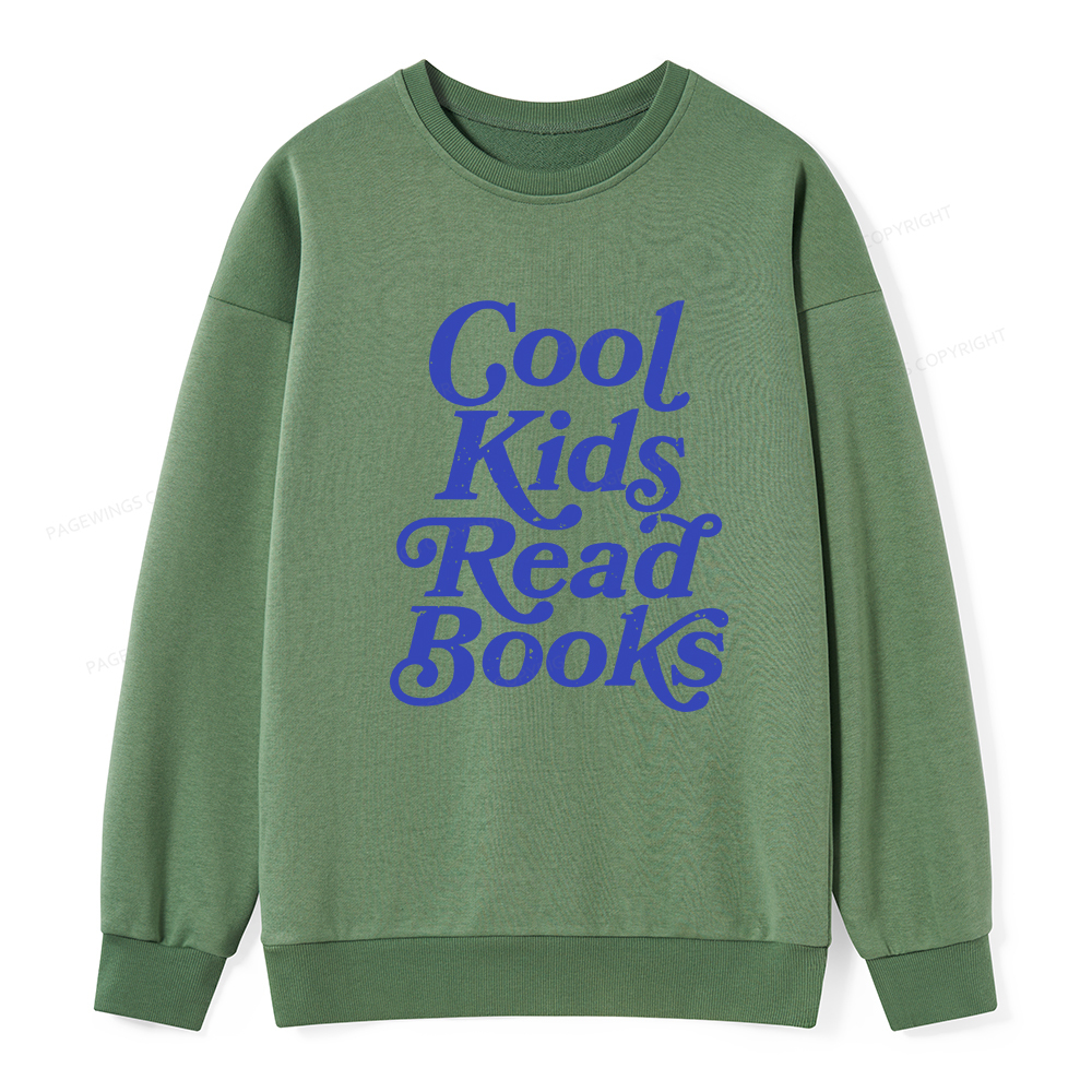 Pagewings Cool Kids Read Books Unisex Classic Sweatshirt