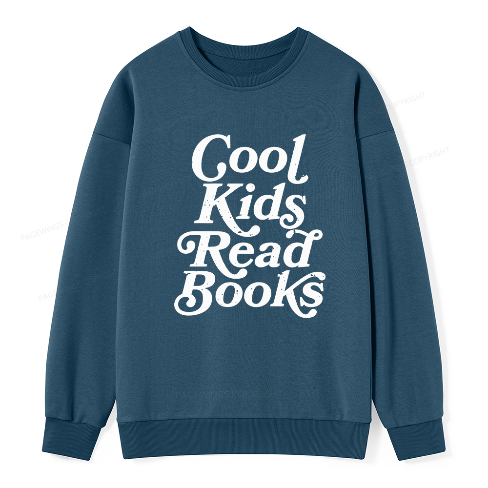 Pagewings Cool Kids Read Books Unisex Classic Sweatshirt