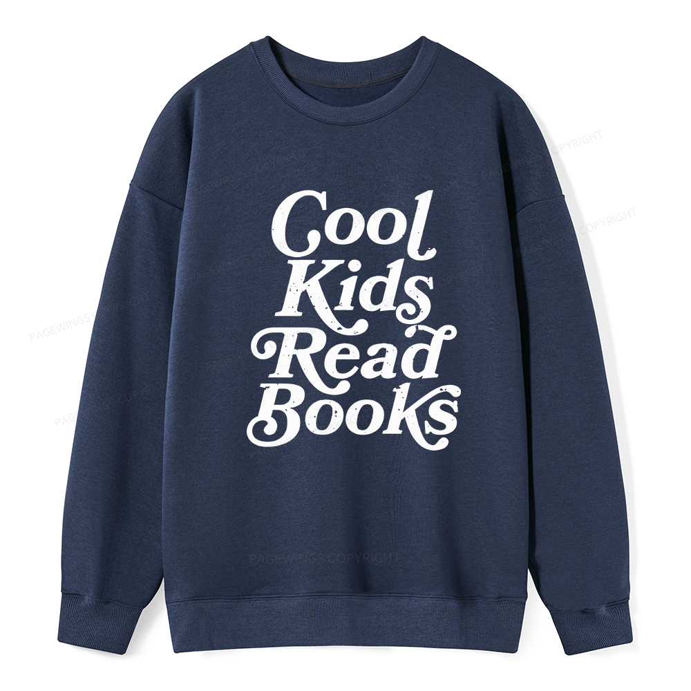 Pagewings Cool Kids Read Books Unisex Classic Sweatshirt