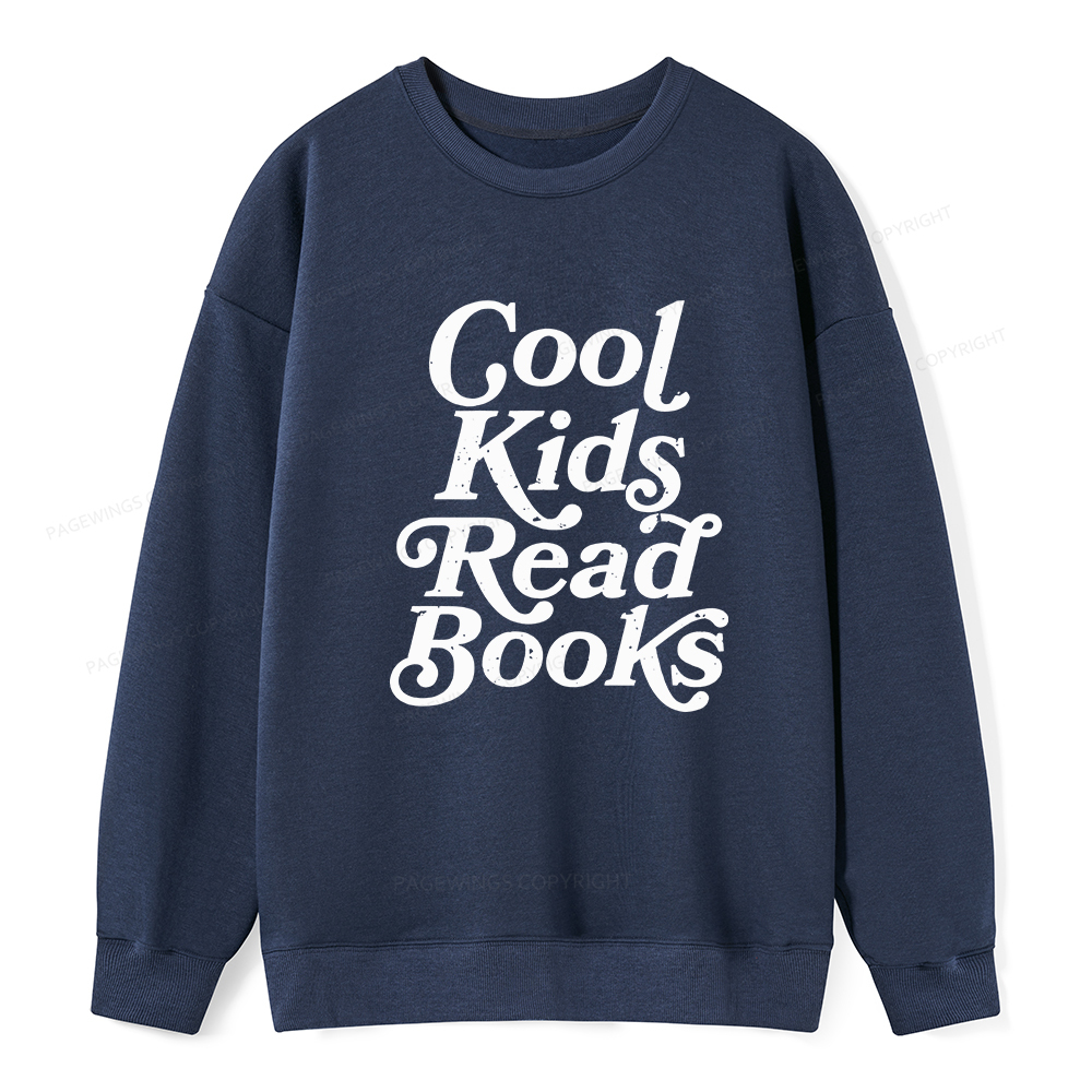 Pagewings Cool Kids Read Books Unisex Classic Sweatshirt
