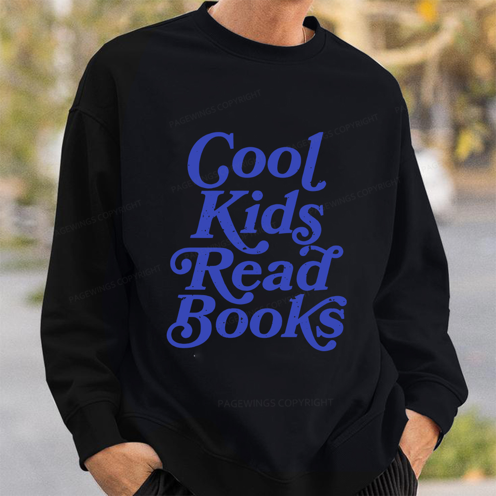 Pagewings Cool Kids Read Books Unisex Classic Sweatshirt