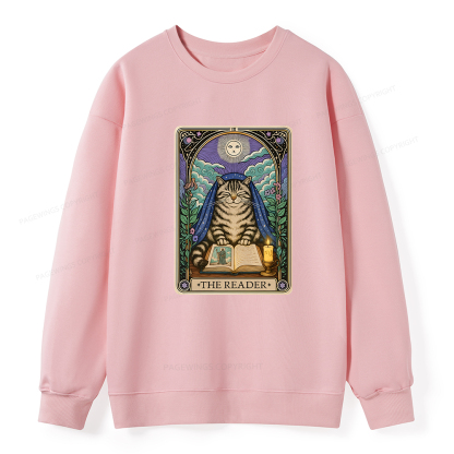 Pagewings The Reader Cat Tarot Cards Unisex Classic Sweatshirt
