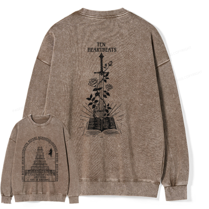 Pagewings Life Before Death Strength Before Weakness Unisex Washed Sweatshirt