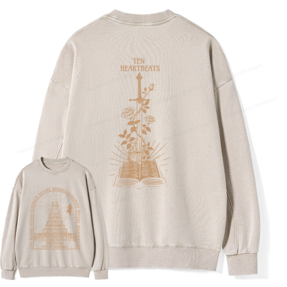 Pagewings Life Before Death Strength Before Weakness Unisex Washed Sweatshirt