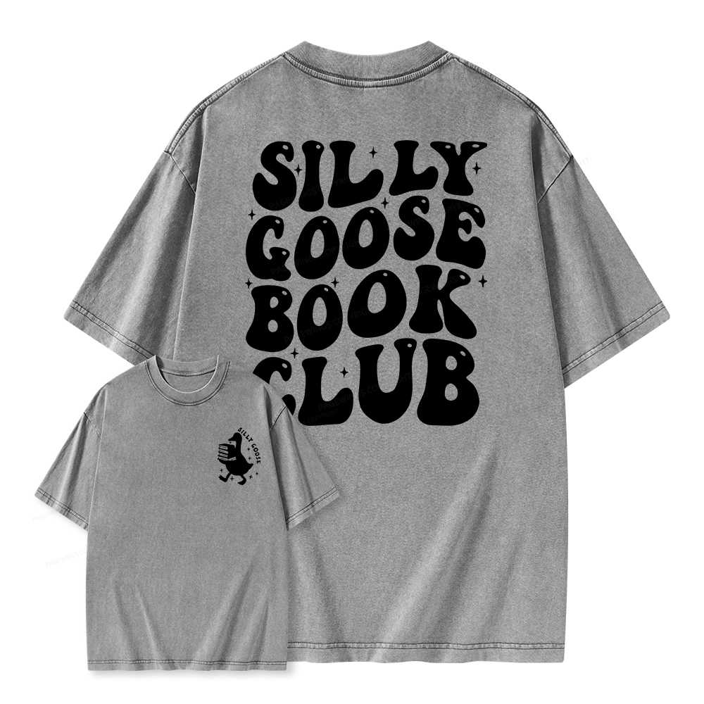 Pagewings Silly Goose Book Club Unisex Washed T-shirt