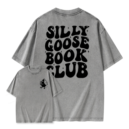 Pagewings Silly Goose Book Club Unisex Washed T-shirt