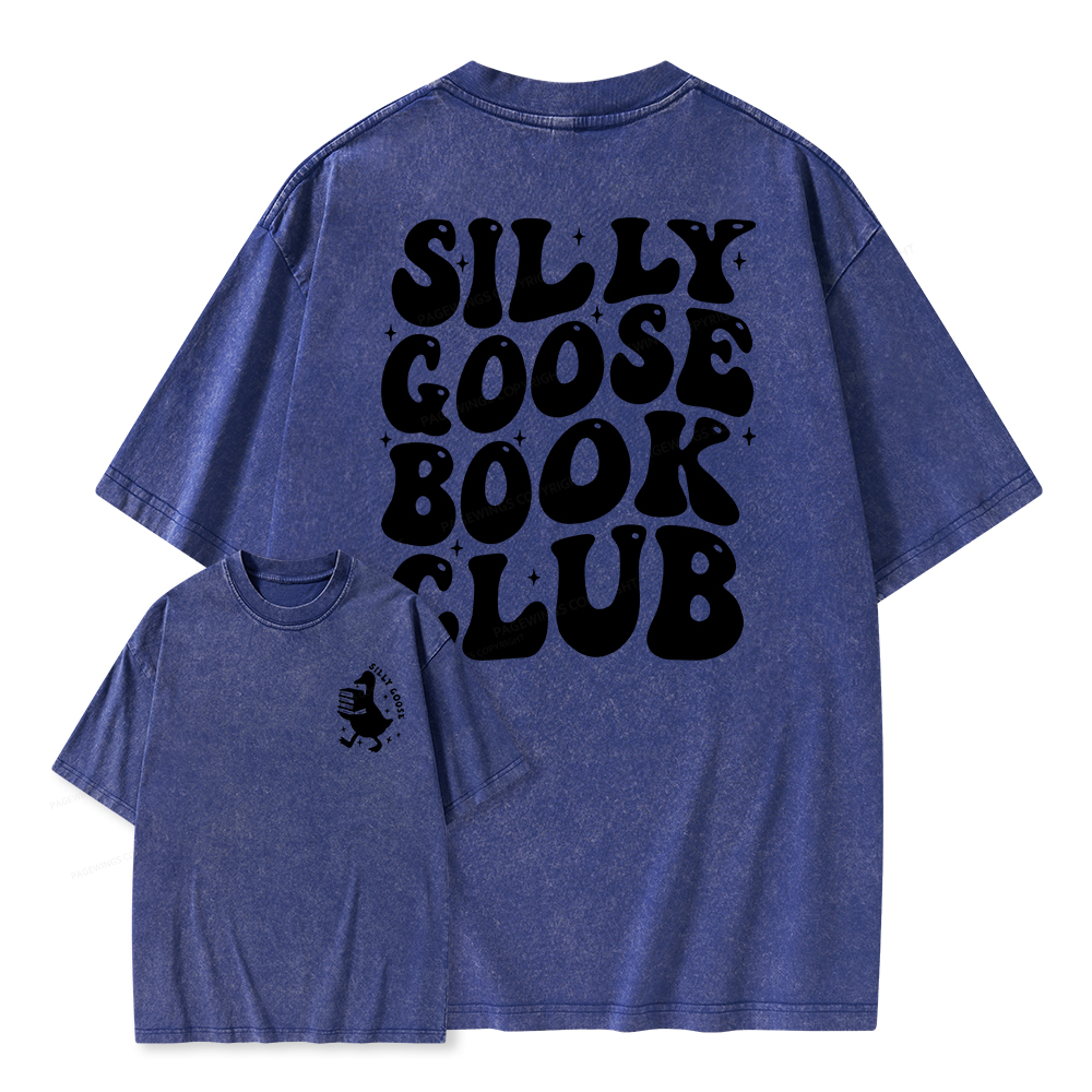 Pagewings Silly Goose Book Club Unisex Washed T-shirt