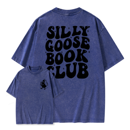 Pagewings Silly Goose Book Club Unisex Washed T-shirt