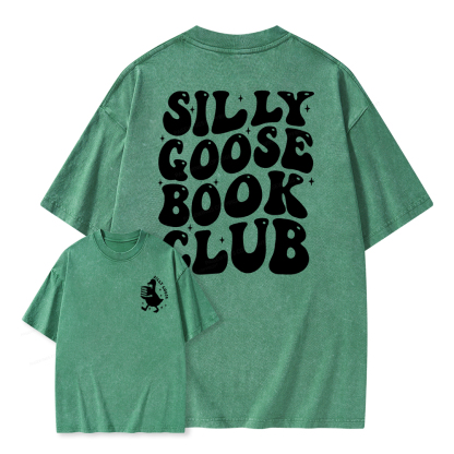 Pagewings Silly Goose Book Club Unisex Washed T-shirt