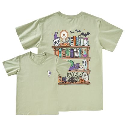 Pagewings Ghost Book Reader Halloween V-neck T-shirt