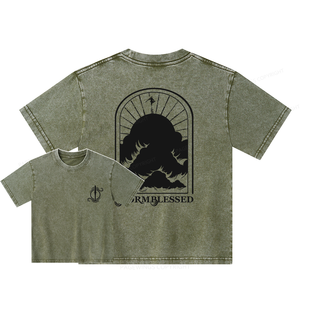 Pagewings Stormblessed Unisex Kids Washed T-shirt
