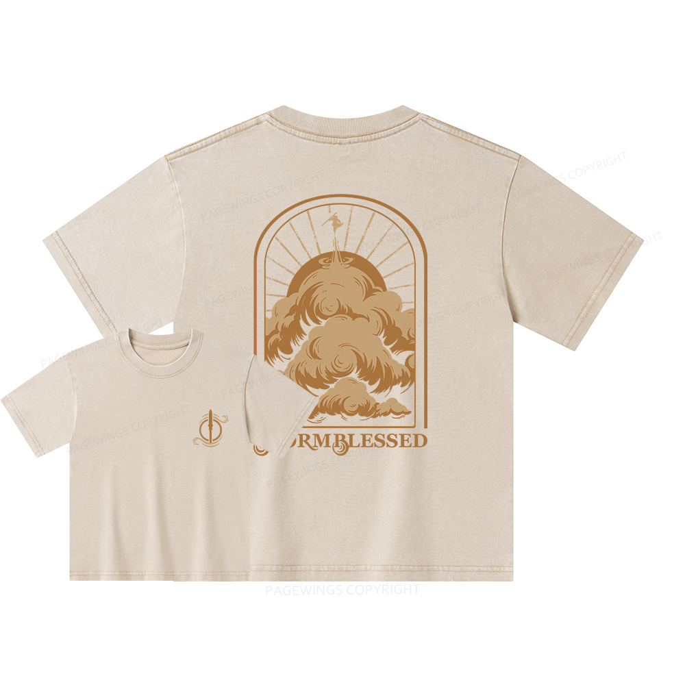 Pagewings Stormblessed Unisex Kids Washed T-shirt