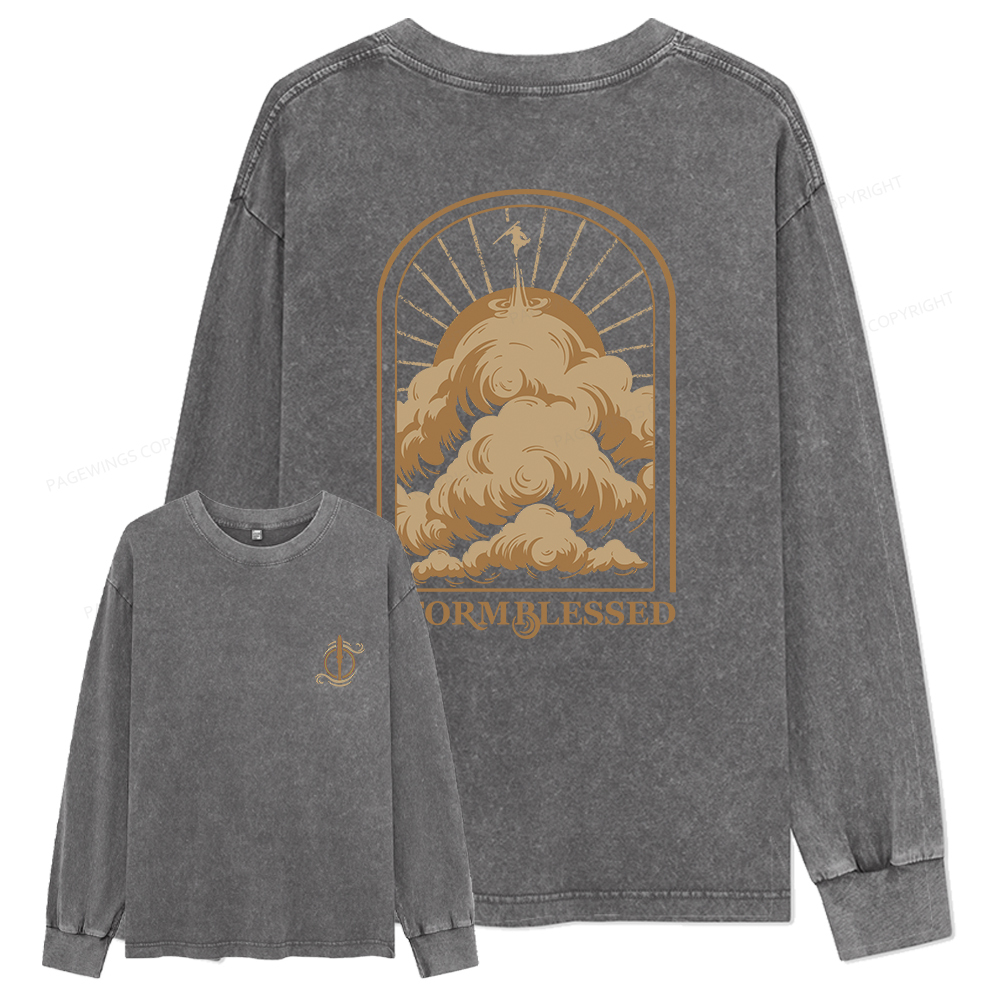 Pagewings Stormblessed Unisex Washed Long Sleeve T-shirt