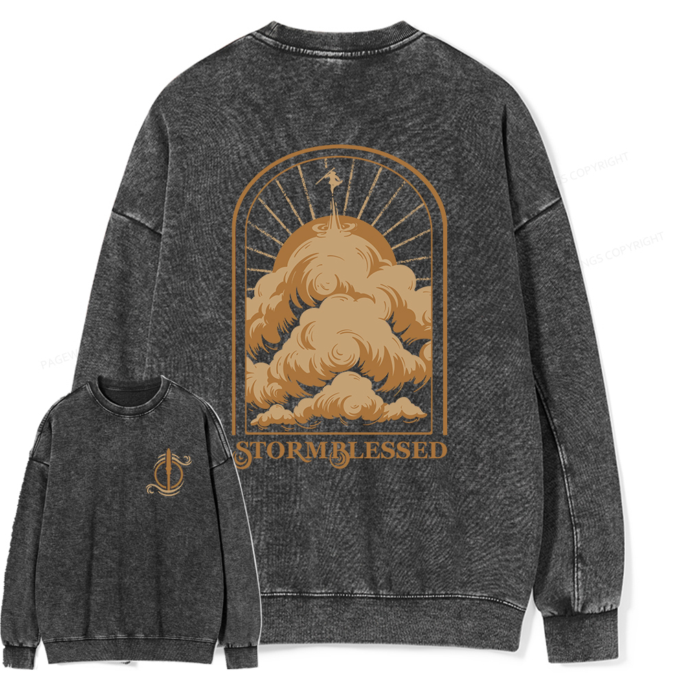 Pagewings Stormblessed Unisex Washed Sweatshirt
