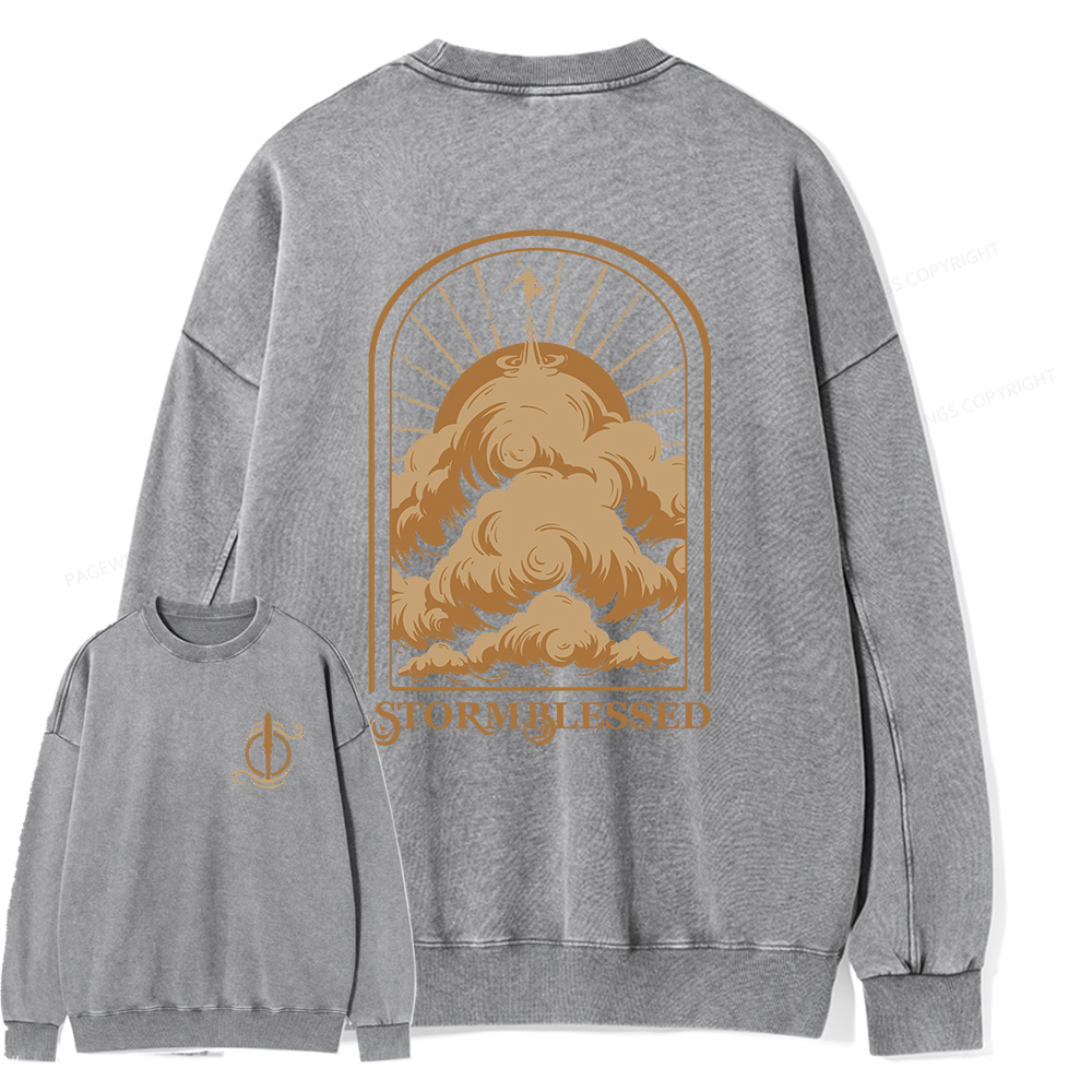 Pagewings Stormblessed Unisex Washed Sweatshirt