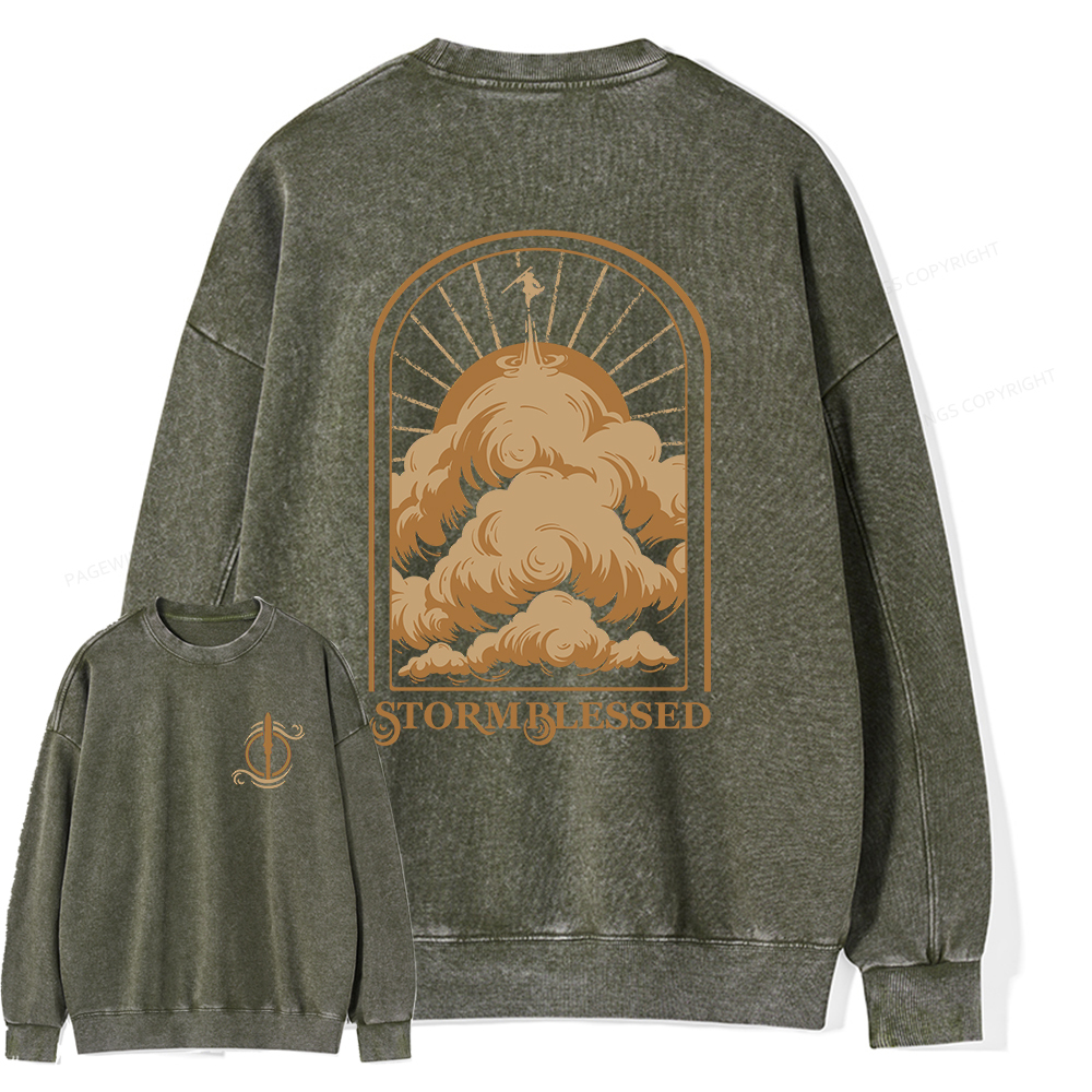 Pagewings Stormblessed Unisex Washed Sweatshirt