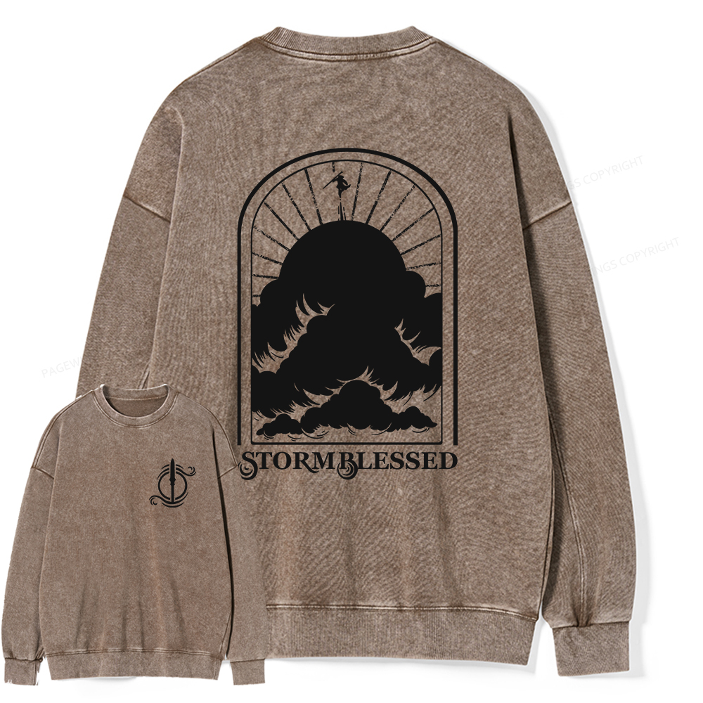 Pagewings Stormblessed Unisex Washed Sweatshirt